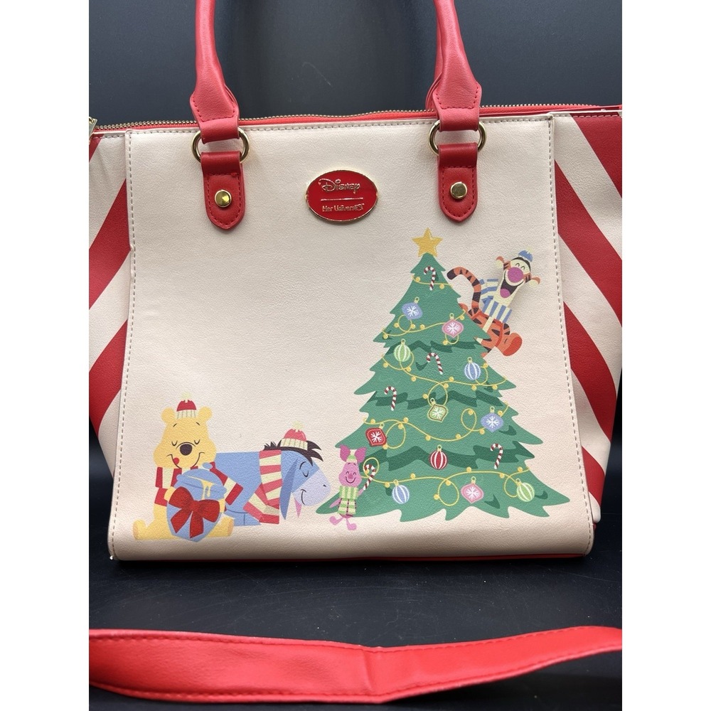 Her Universe Disney Winnie The Pooh Christmas Ornament Shoulder Tote Bag - Picture 3 of 16